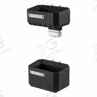 TOUGHBUILT Stacktech Tool Holder Accesssory: 4 3/8 in W x 3 5/16 in H x 3 11/16 in L, Black/White (MPN TB-B1-A-54). Key specifications — attr1125840: White; attr1125847: Metal (Hook); attr1125867: 857FY7; attr1125835: TOUGHBUILT.