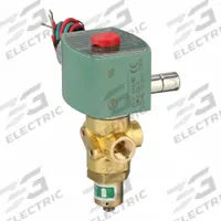 REDHAT Solenoid Valve: 3-Way, Normally Closed, 1/4 in Pipe Size, 110V AC/120V AC, Manual Operator (MPN 8320G184MO). Key specifications — Pipe Size: 1/4 in; Voltage: 120V AC; Brand: REDHAT; Coil Enclosure: Watertight.