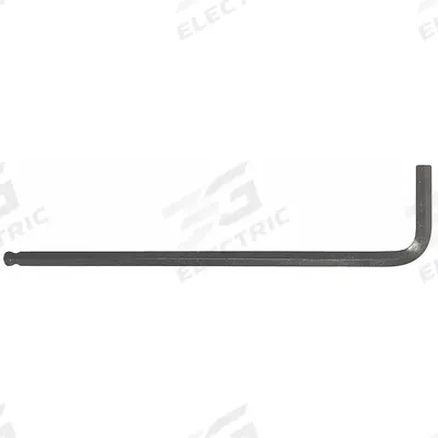 WESTWARD Hex Key: 1 Ball Ends, 1/4 in Tip Size, SAE, Long, Alloy Steel, Black Oxide - L-Shaped Hex Keys