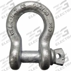 APPROVED VENDOR Anchor Shackle: Anchor Shackle, 9,500 lb Working Load Limit, Carbon Steel, Silver (MPN 55AY10). Key specifications — Body Color: Silver; Brand: APPROVED VENDOR.