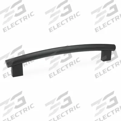 JW WINCO Pull Handle: Threaded Holes, Aluminum, Black - Load-Rated Arched Tubular Pull Handles
