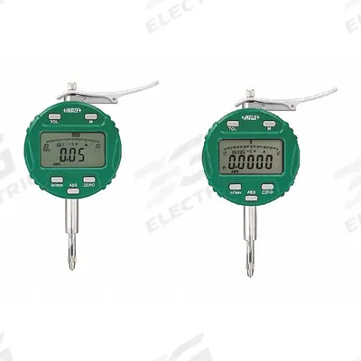 INSIZE Lifting Lever Digital Indicator: 0 in to 0.4 in /0 mm to 10 mm, Inch/Metric - Digital Indicators with Non-Removable Flat Back