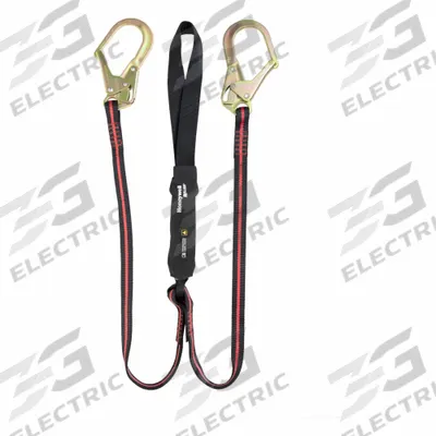 MILLER BY PIP Lanyard: Arc-Flash Rated, Steel Rebar Hook, Nylon Web Loop, 400 lb Capacity - General Fall Protection Shock-Absorbing Lanyards