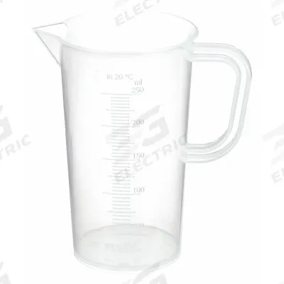APPROVED VENDOR Beaker: Tall Form with Handle, Printed Graduation, Polypropylene, Clear - Tall Form Plastic Beakers with Handles