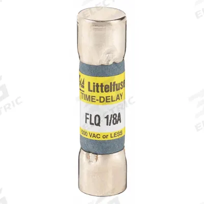 LITTELFUSE Fuse: FLQ Series, Midget, Time-Delay, 125 mA, 500 V AC, 300 V DC - Time-Delay Cylindrical Fuses