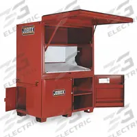 CRESCENT JOBOX Jobsite Cabinet: 42 in W x 63 in D x 80 in H, 100 cu ft, Padlock, Brown (MPN 1-674990). Key specifications — attr1116233: Brown; attr1116253: CRESCENT JOBOX; attr1222022: Padlock - Lock not included.
