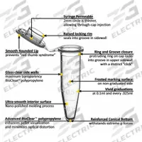 APPROVED VENDOR Microcentrifuge Tube: Microcentrifuge Tube, Polypropylene, 1.5 mL Capacity - mL (MPN 341421). Key specifications — Brand: APPROVED VENDOR; Graduated: Yes; Closure Color: Colorless; Includes: Cap; Includes Closure: Yes; Body Color: Colorless; Bottom Shape: Round; Body Material: Polypropylene.