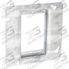 RACO Plaster Ring: Raised, 1/2 in Raised Ht, Steel, 4.69 in Overall Lg, 4.69 in Overall Wd (MPN 837). Key specifications — Brand: RACO; Material: Steel; Cover Design: Raised.