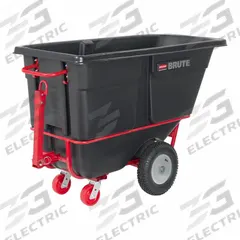 RUBBERMAID COMMERCIAL PRODUCTS Tilt Truck: 27 cu ft, 2,100 lb, (2) Axle-Mounted/(2) Swivel, Black (MPN FG131641BLA). Key specifications — Color: Black; Brand: RUBBERMAID COMMERCIAL PRODUCTS; Caster/Wheel Configuration: (2) Swivel.