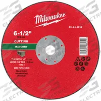 MILWAUKEE Cut-Off Wheel: Type 1, 6 1/2" x 1/8" x 5/8", Silicon Carbide, 30 Grit (MPN 49-94-1915). Key specifications — Brand: MILWAUKEE.