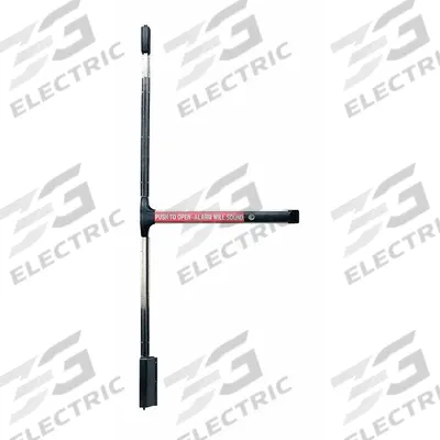 DETEX Surface Vertical Rod: 36 in Max Door Wd - Surface Vertical Rod Push Bars