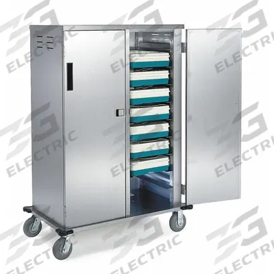 LAKESIDE Meal Delivery Cart: 10 Trays, Non-Pass-Through, 2 Doors, Stainless Steel - Stainless Steel Meal Delivery Carts