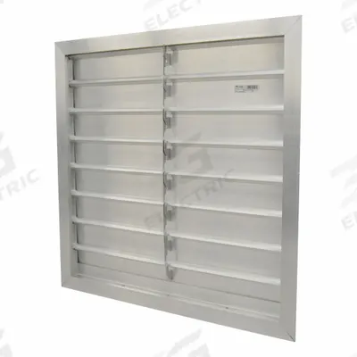 CANARM Manual Damper: For 36 in Fan, For 36 in Nominal Duct Dia, 8, 36 in H, 36 in W - Wall-Mount Backdraft Dampers