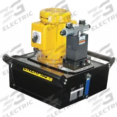 ENERPAC Hydraulic Pump: 10,000 psi Max. Op Pressure, 120 cu in/min Max. Flow Rate, 3 hp Max. HP (MPN ZE5320SG). Key specifications — attr941810: ZE5320SG; attr941817: Tandem Center; attr941814: Hold.