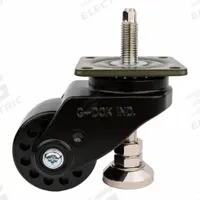 FOOT MASTER Plate Caster: Nylon Tread, 75 mm Wheel Dia, 110 mm Mounting Ht, 1,543 lb Load Capacity (MPN GDH-75-ASF-NYD-FBL). Key specifications — Brand: FOOT MASTER; Frame Color: Black.