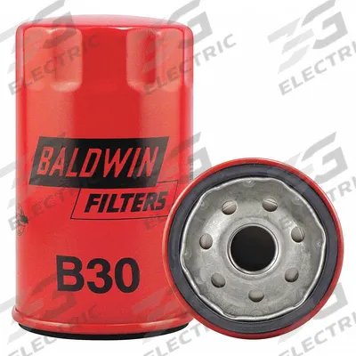 BALDWIN FILTERS Oil Filter: B30, 13/16"-16 Thread Size, 5 1/8 in Overall Ht, 3 in Outside Dia - Spin-On Oil Filters