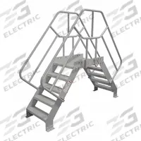 COTTERMAN Crossover Bridge: 4 ft Platform Ht, Steel, 500 lb Load Capacity, Diamond Plate, 6 Steps (MPN 6SCS36A7C1P3). Key specifications — Brand: COTTERMAN; Color: Gray; Tread Type: Diamond Plate.