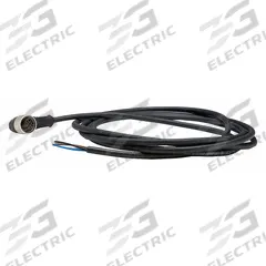 Cordset: M12 Female Right Angle X Bare Wire, 4 Pins, Black, PUR, 2 m Cable Lg, 3 A Max Current (A) (MPN XZCP1241L2). Key specifications — Cable Jacket Color: Black; End 1 Gender: Female; End 1 Mounting Orientation: Right Angle; End 2 Connection Type: Bare Wire; IP Rating: IP67; Brand: TELEMECANIQUE SENSORS; Wire Size: 18 AWG; Cable Jacket Material: PUR.