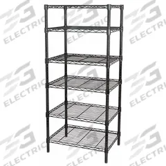 APPROVED VENDOR Wire Shelving Unit: Starter, 48 in x 18 in, 74 in Overall Ht, 6 Shelves, Dry/Wet (MPN 5GPL2). Key specifications — Recommended Environments: Wet; Color: Black; Finish: Powder Coated; Material: Steel; Brand: APPROVED VENDOR.