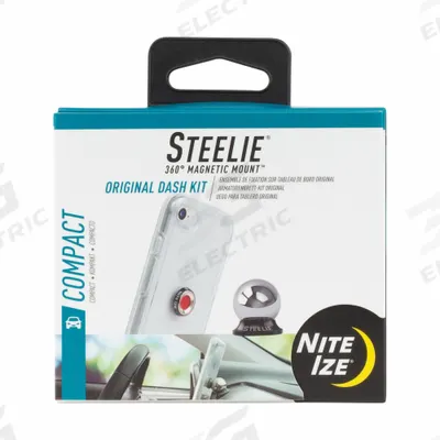 NITE IZE Steelie Car Mount Kit: STCK-11-R8, Car Mounts, Dash Kit, Universal, Black/Silver