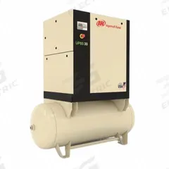 INGERSOLL RAND Rotary Screw Air Compressor: Horizontal, 25 hp, 98 cfm, 120 gal Tank, 460V AC (MPN UP6S-25-125). Key specifications — attr48606: Three; attr48593: 460V AC; attr48578: INGERSOLL RAND; attr110305: Not Included.