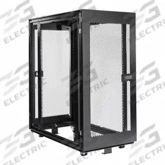 RITTAL Communication Storage Cabinets: 24 Rack Units, 47 1/4 in x 23 5/8 in x 42 1/8 in, Floor Mount (MPN 9982201). Key specifications — Brand: RITTAL; Includes: Door at the Front and Rear; Material: Carbon Steel; Features_Broad: Without Side Panels.