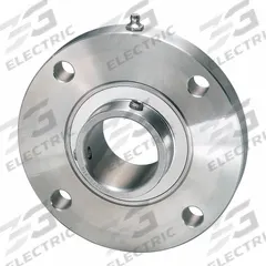 IPTCI BEARINGS 4 Bolt Flange Bearing: Radial Ball, 50 mm Bore, SS, Set Screws, 155 mm Lg, 155 mm Wd (MPN SUCSFCS210-50MM IP69K). Key specifications — Bore Type: Cylindrical; Brand: IPTCI BEARINGS; Lubricant Material: H-1 Grease; Mounting Bolt Size: 7/16 in; Split Housing: Not Split; System of Measurement: Metric.