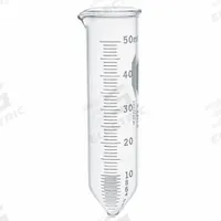 KIMBLE Centrifuge Tube: 50 mL, Centrifuge Tube, 29 mm Body Dia, 118 mm Overall Ht, Colorless (MPN 45186-50). Key specifications — Graduated: Yes; Body Color: Colorless; Brand: KIMBLE; Bottom Shape: Conical.