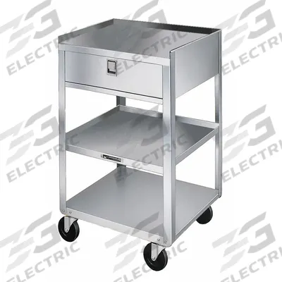 LAKESIDE Corrosion-Resistant Mobile Medical Equipment Stand: Stainless Steel, (4) Swivel - Corrosion-Resistant Mobile Medical Equipment Stands