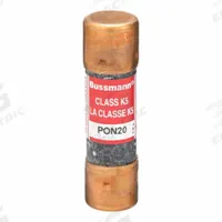 BUSSMANN Fuse: Time Delay, 20 A, 250 V AC (MPN PON20). Key specifications — Series: PON; Brand: BUSSMANN.