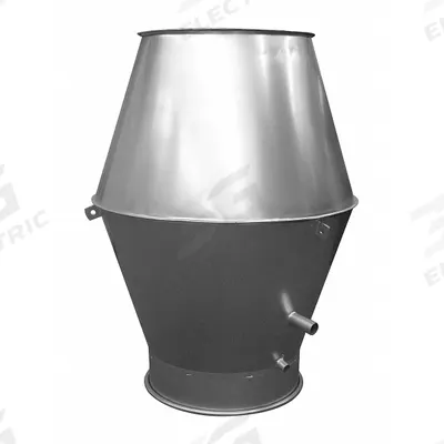 NORDFAB Jet Cap: Stainless Steel, For 10 in Duct Dia, 10 in Inlet Dia, 22 ga Material Thick - Jet Caps