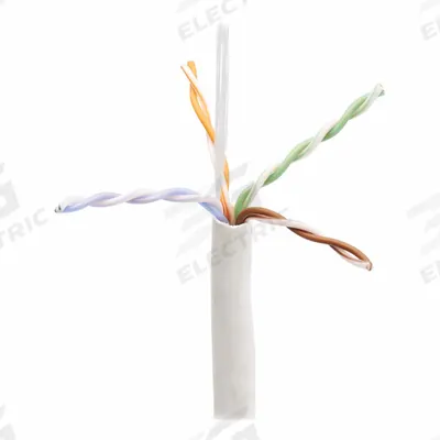 EATON TRIPP LITE Bulk Ethernet Cable: 1,000 ft Cable Lg, 23 AWG, Plenum, White, PVC - Category 6 Cable with PoE