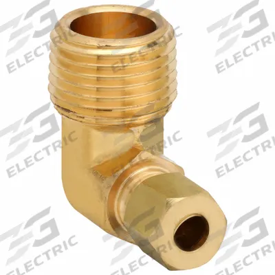 APPROVED VENDOR Compression Fitting Elbow: 1/2 in OD x 3/4 in Pipe Fitting Size - Low-Lead Standard Sleeve Brass Compression Fitting