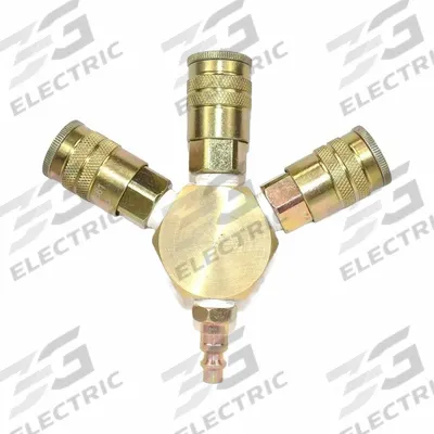 INTERSTATE PNEUMATICS Pipe Manifold Fitting: Inline, Hex, Brass - Air & Fluid Block Manifolds