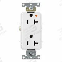 LEVITON Isolated Ground Duplex Receptacle Outlet: Duplex, 5-20, White, 125V AC, 20 A (MPN 16362-WIG)