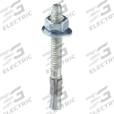 MKT FASTENING Wedge Anchor: 12 in Overall Lg, 1 in Dia, 1"-8 Thread Size, 4 in Thread Lg - Steel Wedge Anchors