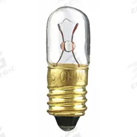 APPROVED VENDOR Incandescent Bulb: Incandescent, Miniature Screw (E10), (T) Tubular, T3-1/4, 1821 (MPN 1821-10PK). Key specifications — Light Color: White; Bulb Shape: T3-1/4; Trade Number: 1821; Brand: APPROVED VENDOR; Voltage: 28V AC.