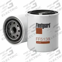 FLEETGUARD Automotive Fuel Filter: 14 11/16 in Overall Lg, 3 3/16 in Outside Dia, Diesel Fuel (MPN FF5138). Key specifications — attr1137520: BF7967; attr1137521: FF5138; attr434022: FLEETGUARD; attr427730: Cellulose; attr1017112: Construction Equipment; attr1017113: Holden.