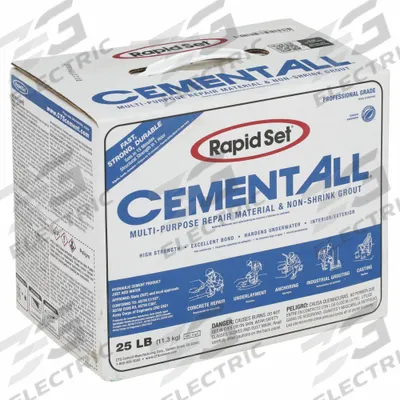 RAPID SET Concrete Repair Compound: Rapid Set, Cement, 25 lb Container Size, Box - Concrete Resurfacers