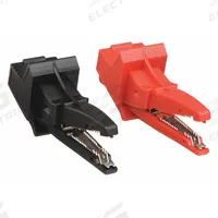 POMONA Test Clip: CAT III 1000V, Alligator Clip, 3 5/8 in Lg, Steel, Black/Red, 1,000 V Max Volt (MPN 6041A). Key specifications — Color: Black/Red; Brand: POMONA.