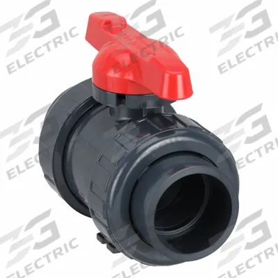 ASAHI Manual Two-Way Ball Valve: 2 1/2 in, PVC, Straight, Socket x Socket, Full Port Ball Port - PVC Ball Valves