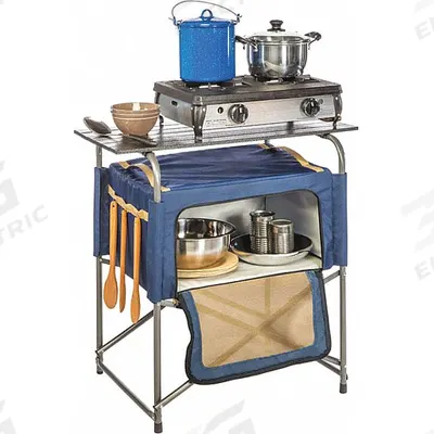 KAMP-RITE TENT COT Collapsible Outdoor Table: Aluminum, 32 in Overall Ht - Collapsible Outdoor Tables