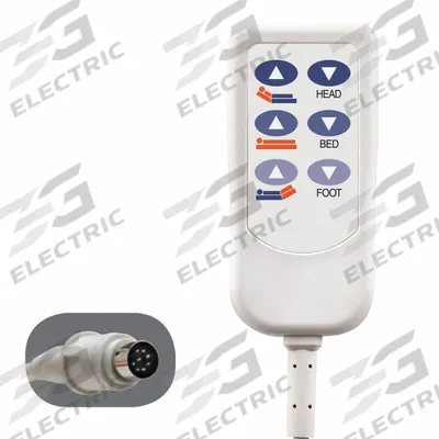 CREST HEALTHCARE SUPPLY Bed Control: 8-Pin DIN - Handheld Bed Controls