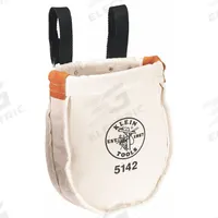 KLEIN TOOLS Tool Pouch: For 3 in Belt Wd - Max, 1 Pockets, White (MPN 5142). Key specifications — Closure Type: Open Top; Attachment: Belt Slot; Color: White; Brand: KLEIN TOOLS.