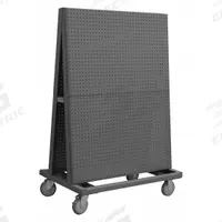APPROVED VENDOR A-Frame Pegboard Truck: Round, 1/4 in Peg Holes, 24 in x 36 in x 56 in, Gray (MPN AF-2436-PB-5PU-95). Key specifications — Caster Wheel/Configuration: (2) Rigid; (2) Swivel with Brake; Color: Gray; Material: Steel; Brand: APPROVED VENDOR.