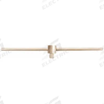 AMPCO Sliding Bar: 1/4 in Drive, 4 1/2 in Lg, Smooth Grip, Aluminum Bronze - Non-Sparking Sliding T-Style Breaker Bars
