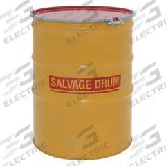 APPROVED VENDOR Salvage Drum: Steel, 110 gal, Bolt Ring, 16 ga / 16 ga / 16 ga, Salvage Drum, Steel (MPN HM11001). Key specifications — Drum Material: Steel; Drum Head Type: Open Head; UN Rating Solids: 1A2/Y409/S; UN Rating Liquids: Not Rated; Drum Message Text: Salvage Drum; Closing Ring Material: Steel; For Holding: Solids; Brand: APPROVED VENDOR.