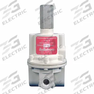 BELLOFRAM Compressed Air Regulator: Type 70, 960162000, 1/2 in NPT Female, Relieving - High-Flow Industrial Pressure Regulators