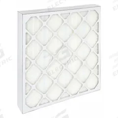 GRAINGER Minipleat Air Filter: 24 in x 24 in x 4 in, Fiberglass, Beverage Board, No Header, MERV 14 (MPN 6B590). Key specifications — Brand: GRAINGER; Frame or Header Material: Beverage Board; Media Material: Fiberglass.