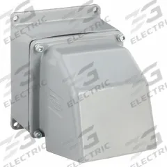 HUBBELL Back Box: 60 A_100 A, 1.5 in, Dead End Hub, 15° (MPN FW60/100). Key specifications — Brand: HUBBELL; Material: Aluminum.
